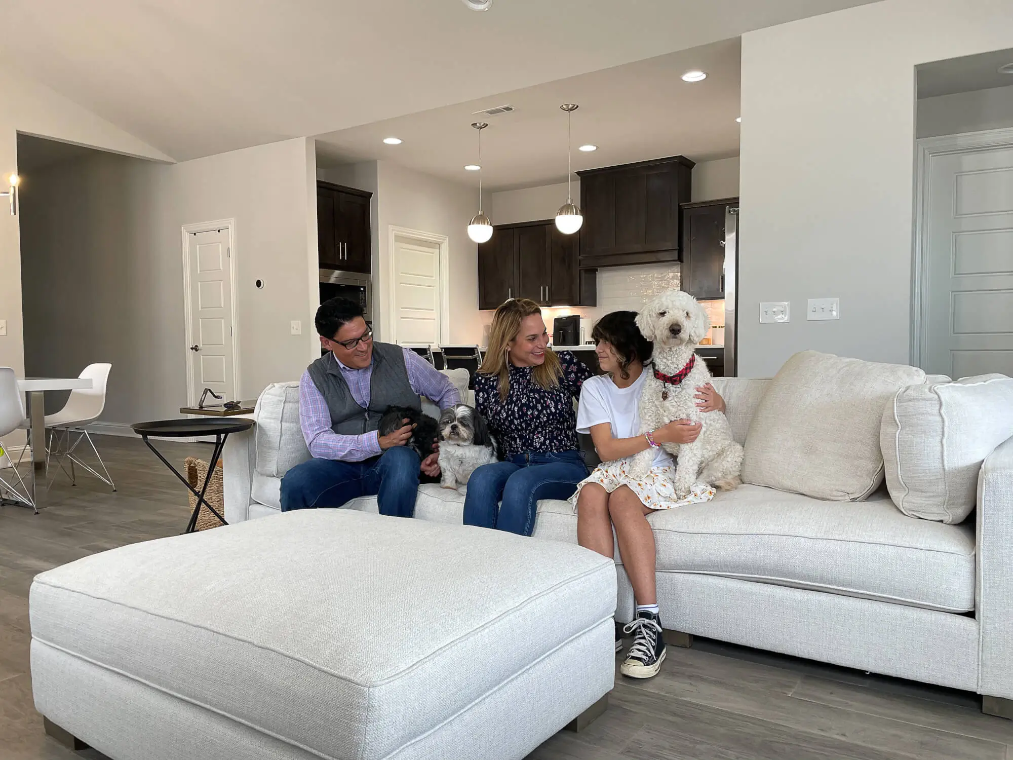 Family in a Buffington Homes New Construction Home